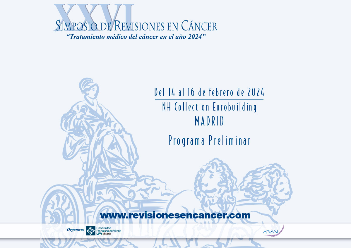Portada Programa Preliminar Revisiones en Cáncer 2024